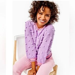 Lavender Pom-Pom Sweater